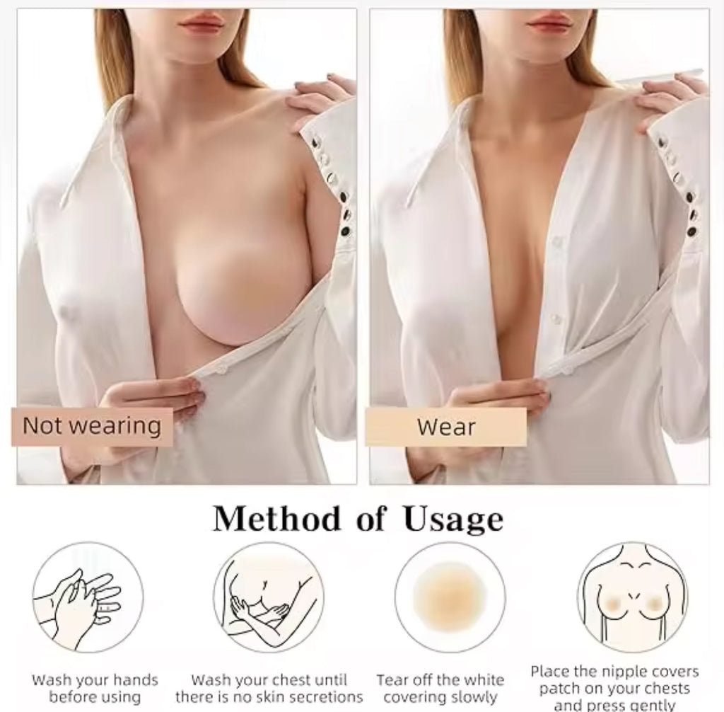 Invisible Nipple Covers – Reusable Silicone Pasties for Women