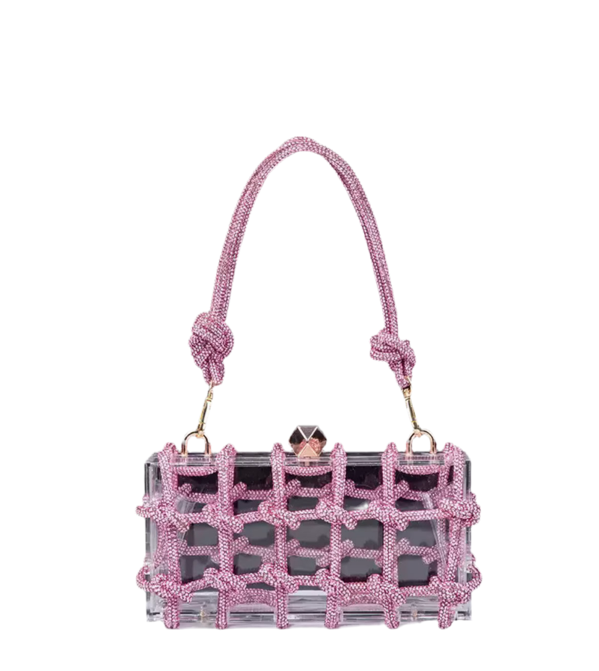 Diamond Knot Acrylic Bag – Crystal Rhinestone Clutch | Ravishing Beauties