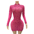 Seven Shades of Slay Crystal Dress – Sparkling Bodycon Perfection