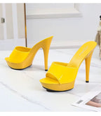 "Lemon Drop Mules"