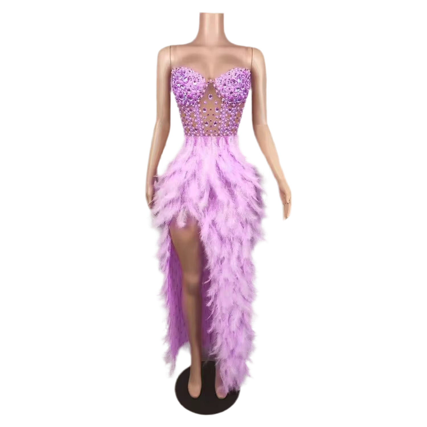 Feathered Fantasy Corset Gown – Luxe Colors Edition | Red Carpet Glam Gown