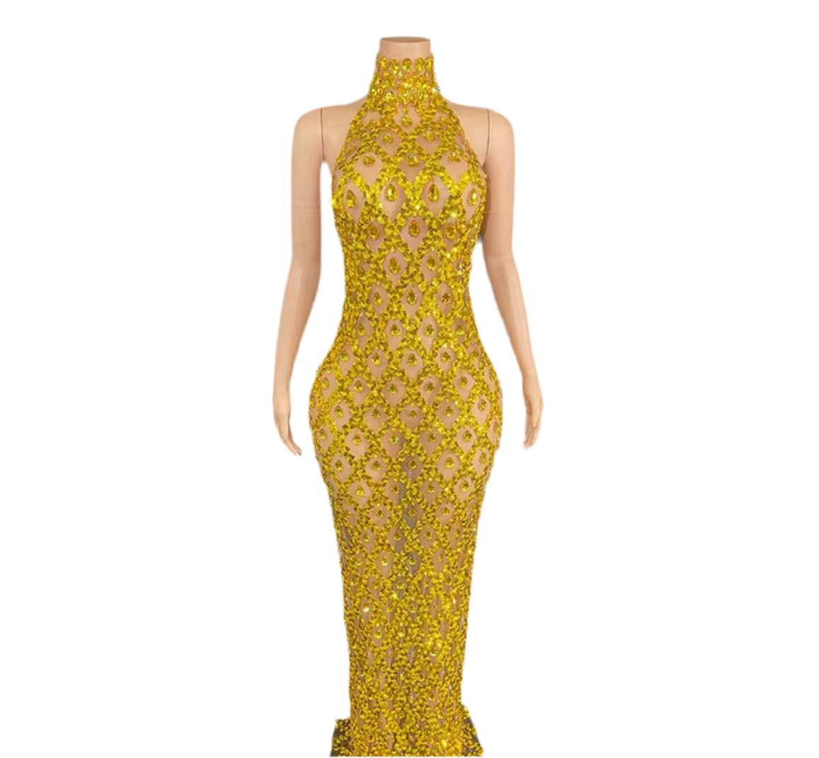 Fuchsia Fantasy Rhinestone Gown