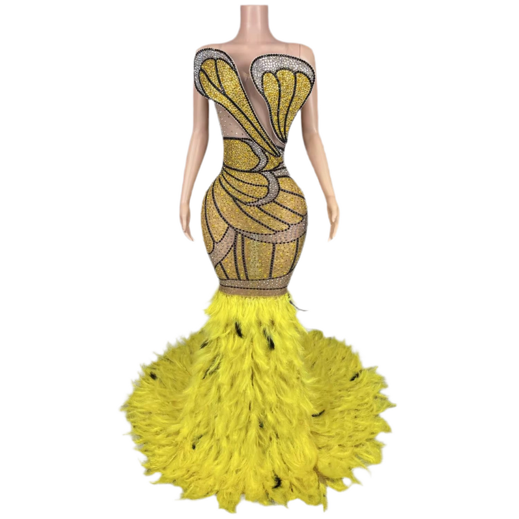 Butterfly Fantasy Gown – Crystal Embellished Evening & Prom Dress