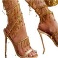 "Golden Drip Heels"