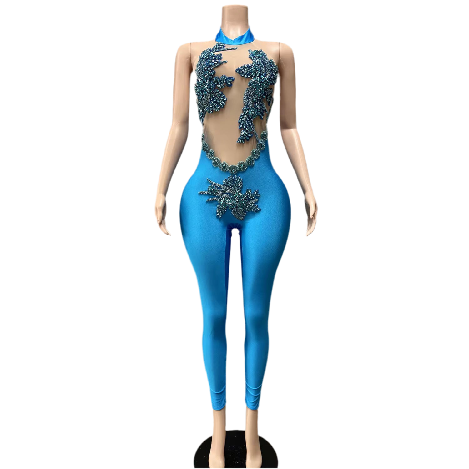 Glam Siren Mesh Jumpsuit – Sexy Sheer Party Outfit