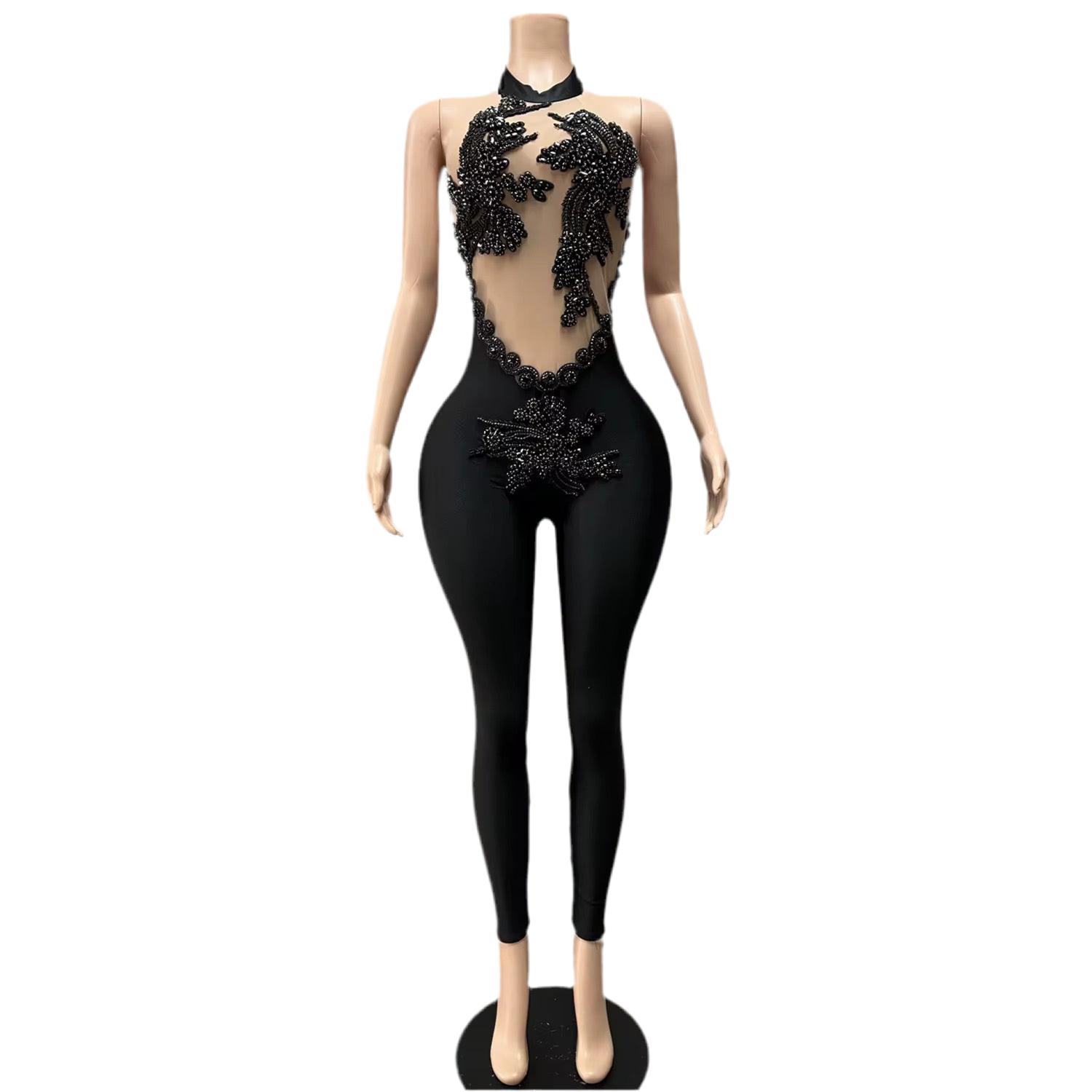 Glam Siren Mesh Jumpsuit – Sexy Sheer Party Outfit