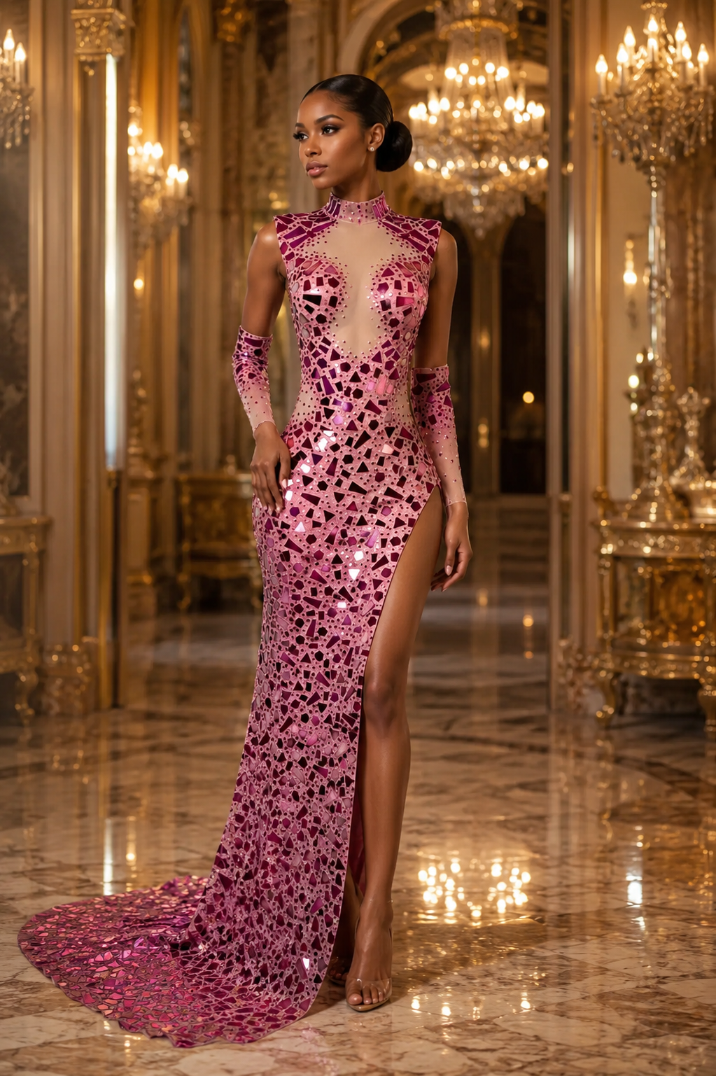 Pink Shatter Gown