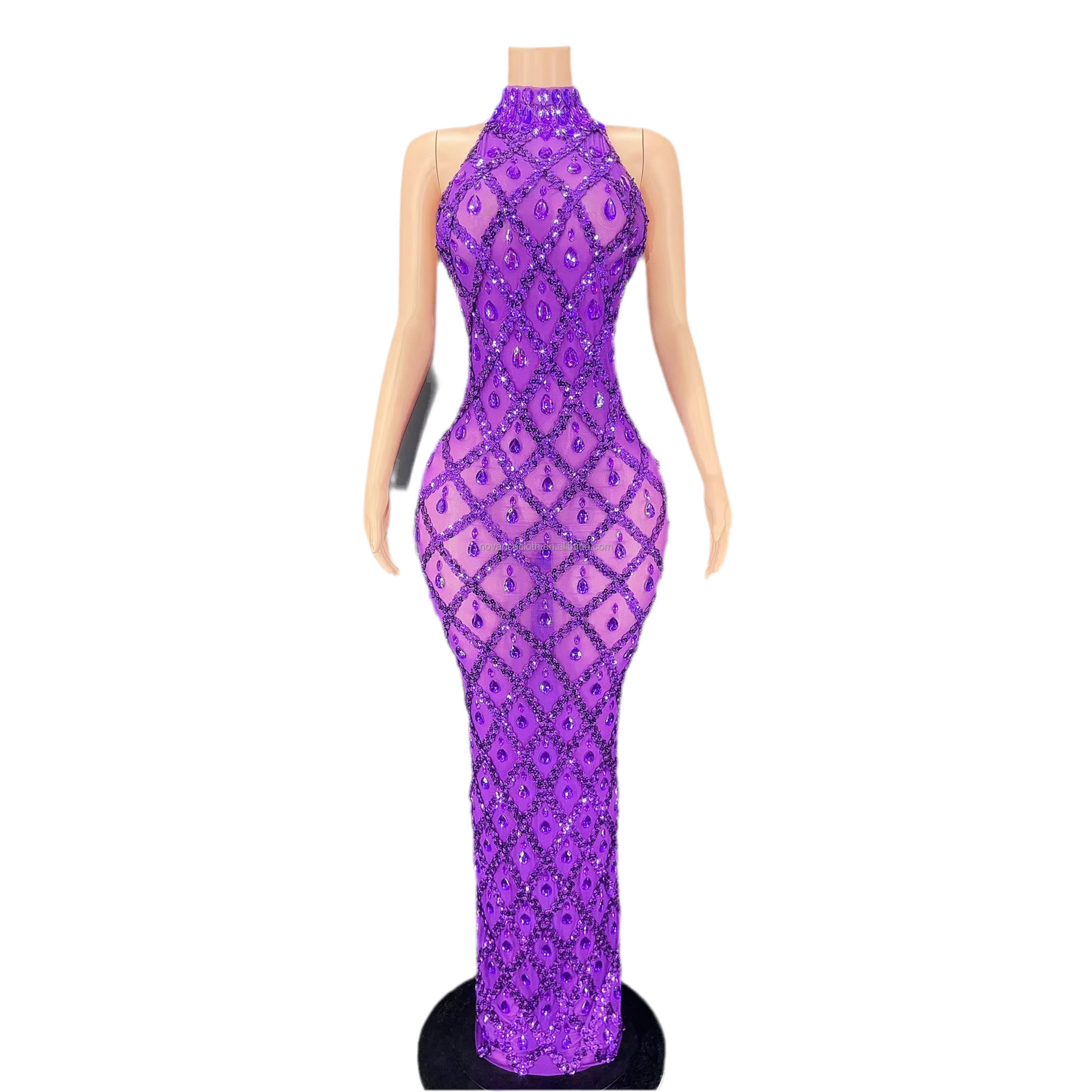 Fuchsia Fantasy Rhinestone Gown