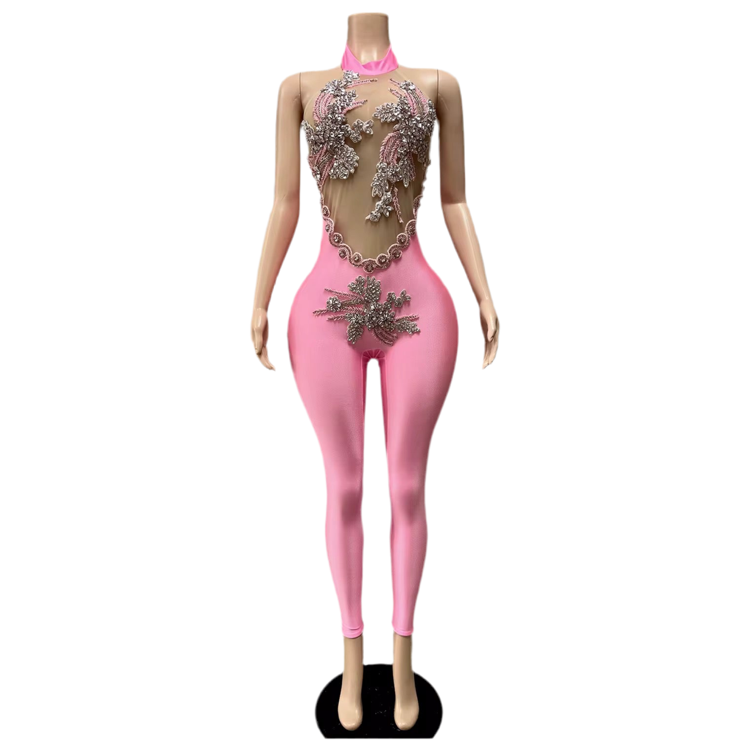 Glam Siren Mesh Jumpsuit – Sexy Sheer Party Outfit