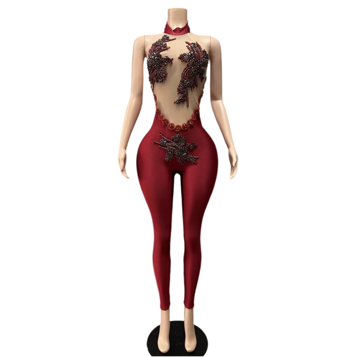 Glam Siren Mesh Jumpsuit – Sexy Sheer Party Outfit